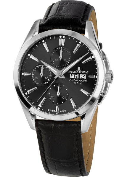 Jacques Lemans 1-1925A Uhr Herren Liverpool Automatik  Edelstahl Leder ETA 7750